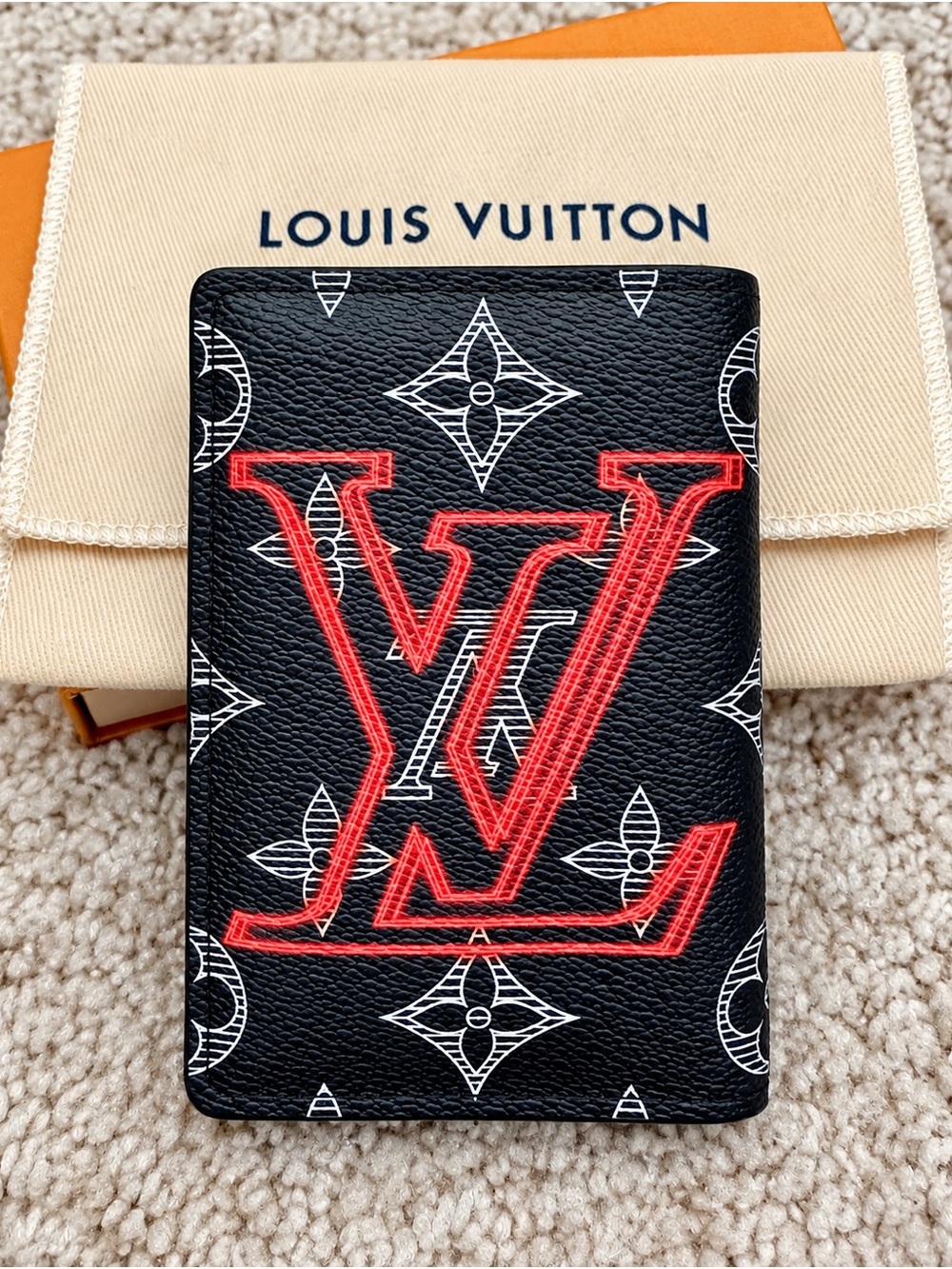 Louis Vuitton 2018 Kim Jones Monogram Ink Upside Down Pocket Organizer Rare